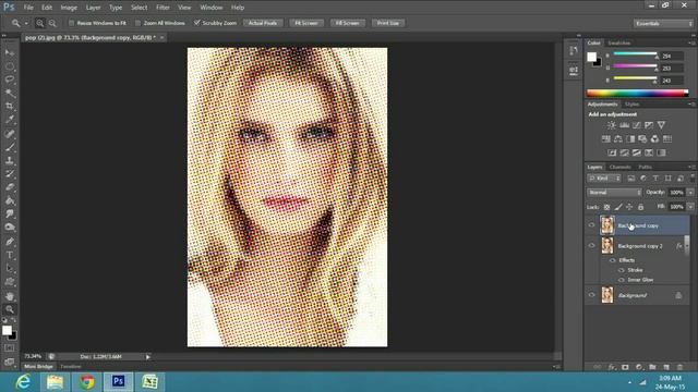 How to Create a Pop Art with Dots Effect in Adobe Photoshop смотреть онлайн