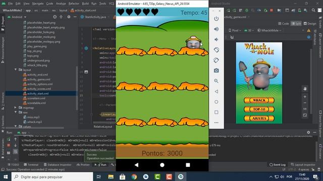 Whack-A-Mole Heuman - Android studio GAME смотреть онлайн