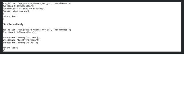 Wordpress: Hide a theme on list of themes in wp-admin without editing core files (2 Solutions!!) смотреть онлайн