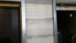 Обрешётка из профиля под гипсокартон или осб с оконными проёмами.