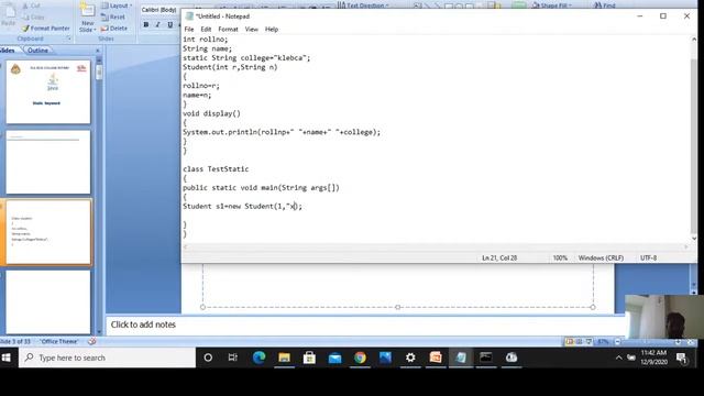 Static Keyword in Java смотреть онлайн