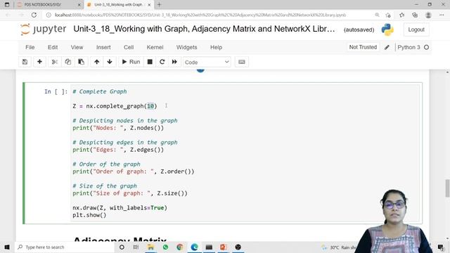 Lec-36_Graph, Adjacency Matrix and NetworkX Library| Python For Data Science | Computer Engineering смотреть онлайн