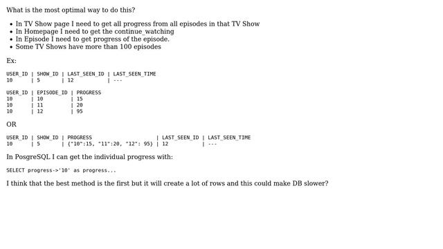 Databases: Multiple rows vs Single row with JSON смотреть онлайн