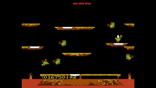 Joust HD Gameplay Crazy ostrich - Game Nintendo 1982 NES смотреть онлайн