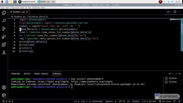 How to get Phone Number Information using Python | Python Project #4 смотреть онлайн