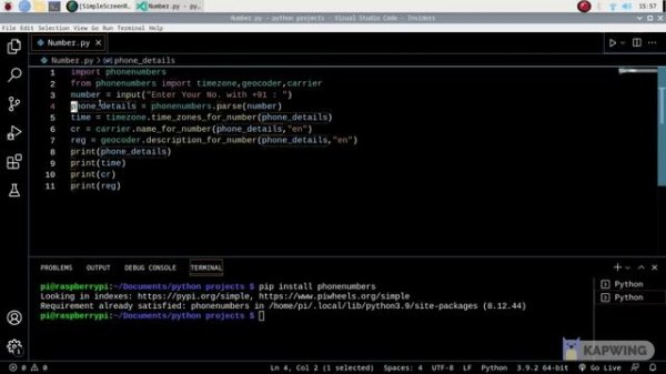 How to get Phone Number Information using Python | Python Project #4