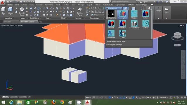 AutoCAD 3D House Modeling Tutorial Beginner Basic Using AutoCAD 2015 by Izuddin Osman YouTube смотреть онлайн
