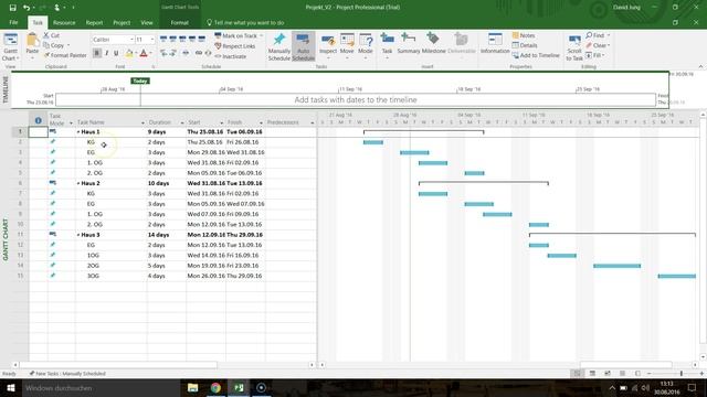 MS Project Terminplan zur Baufortschrittskontrolle in Sablono смотреть онлайн