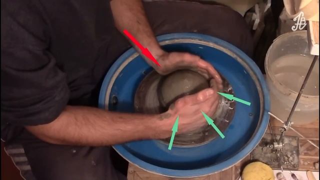Как центрировать глину на гончарном круге смотреть онлайн