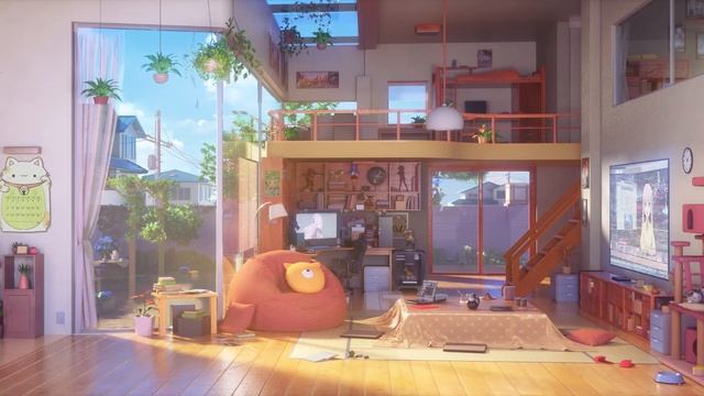 Anime Living Room. Live Wallpaper