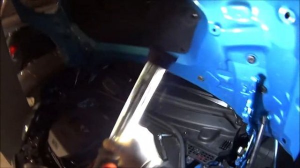 where is Mini cooper F55 brake fluid reservoir tank