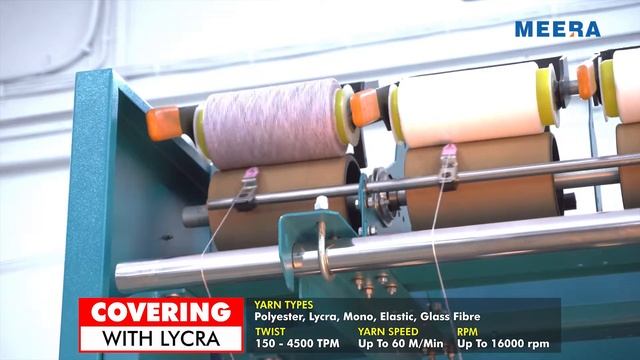 MEERA Double Covering Machine For Spandex / Elastic / Elastane / Latex / Glass Yarn #CM2 смотреть онлайн
