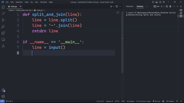 String Split and Join with Python | HackerRank Challenge | Problem Solving | CodingWithKien смотреть онлайн