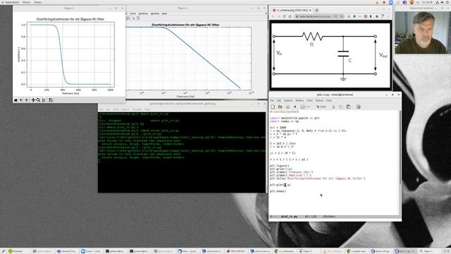 TSTE24/95 : Covideo : Kort exempel för att plotta RC-överföringsfunktionen med python смотреть онлайн