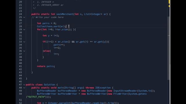 Coding Challenge | Java | Part 10 | Sales by match Program | Coding Solution | Hackerrank Practice смотреть онлайн