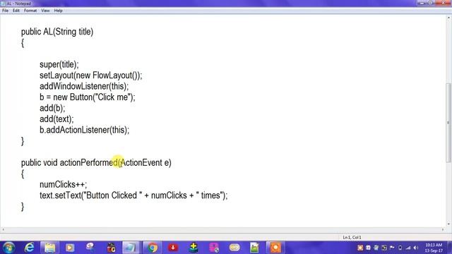 Program to show how many times click on button through JAVA смотреть онлайн