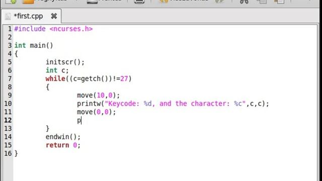 Ncurses and C++ 3 - getch (for Linux!) смотреть онлайн