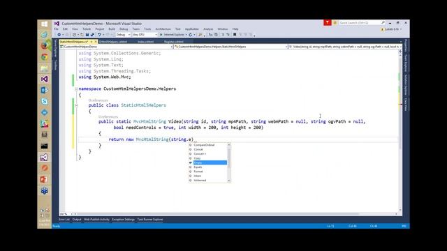 Creating Custom HTML Helpers in ASP NET MVC смотреть онлайн