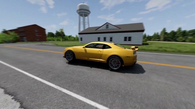 camaro crash into Honda civic type R | Beam.NG смотреть онлайн