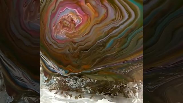 Заливка акрилом.FluidArt. Имитация натурального камня в разрезе