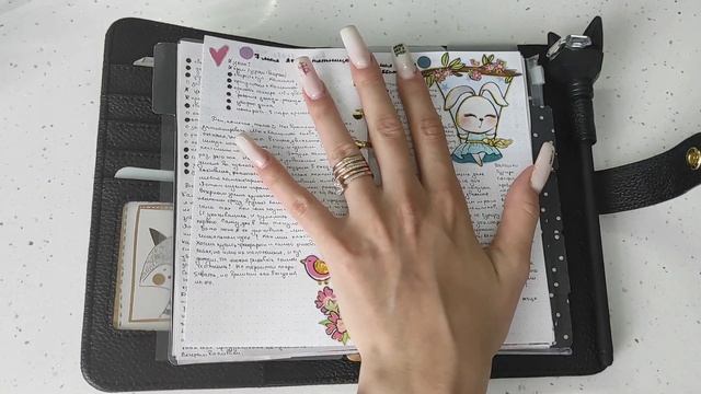 Обзор ежедневника на 6 кольцах. Как я веду свой ежедневник. Моя система планирования. Развороты 202 смотреть онлайн