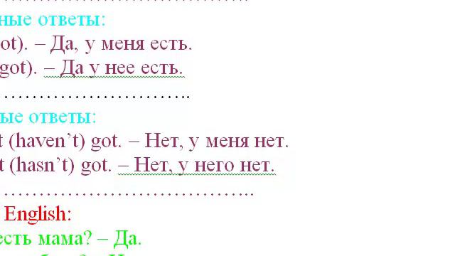 Have got. Английский глагол have got смотреть онлайн