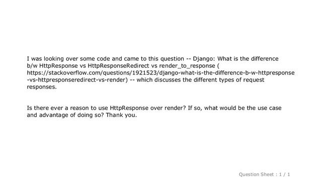 Django : HttpResponse vs. Render смотреть онлайн