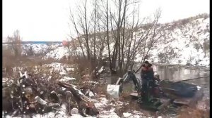Расчистка от завалов мусора реки Пехорка с Кучинского мусорного полигона