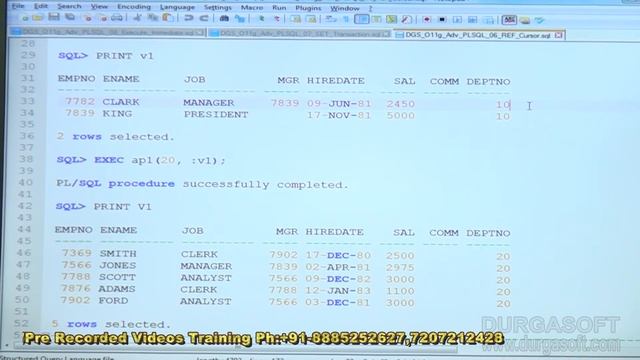 Oracle Tutorial||onlinetraining||pl/sql|| Ref Cursor Part - 1 by Basha смотреть онлайн