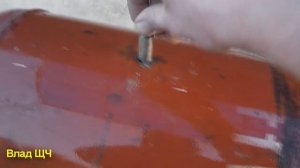 Сварка пропанового баллона. Привариваем сгон, кран - вход и выход