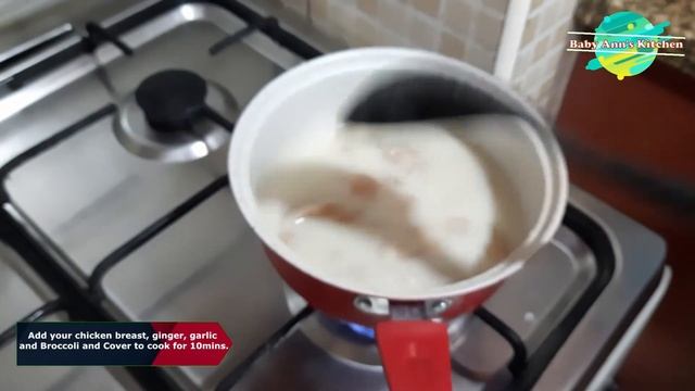 Baby Food For 8M+ || Chicken Broccoli Rice Recipe For Baby   || Lunch / Dinner Recipe.