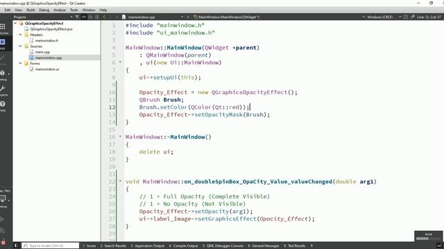 Qt QGraphicsOpacityEffect | Functions, Properties | Qt C++ | Qt Creator | Qt Tutorial смотреть онлайн