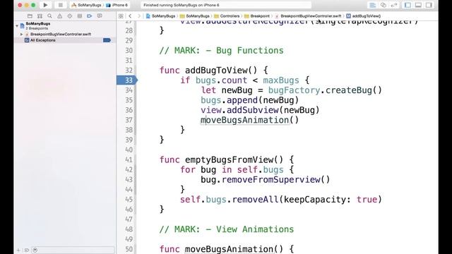 Exception Breakpoints смотреть онлайн