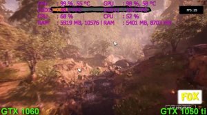 GTX 1060 3Gb vs  GTX 1050 Ti 4Gb -||- Тест в 6 играх