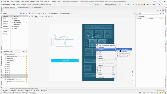 kotlin android lecture 11-2 in hindi urdu | ConstraintLayout in Android | BoxOpener game in android смотреть онлайн