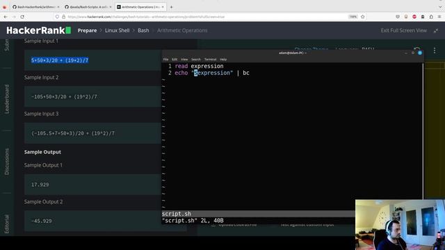 BASH from beginner to advanced: Solutions to Hackerrank Challenges - Episode 4: Arithmetic Operatio смотреть онлайн