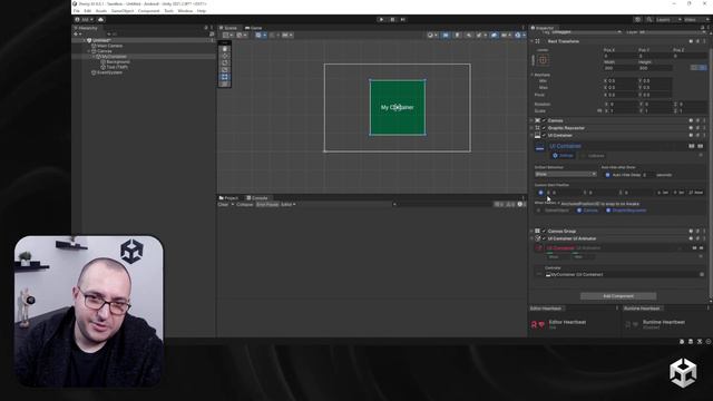 How to create a UI Container - How to create a UI in Unity - Part 2 - Doozy UI Manager смотреть онлайн