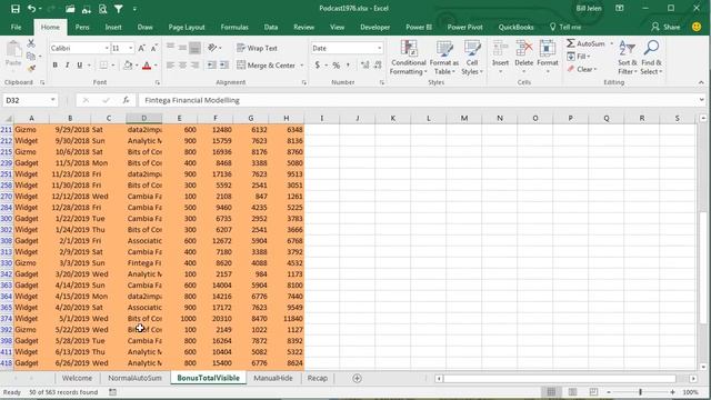 Excel - How To Sum Only Visible Cells When Filtering In Excel - Episode 1976 смотреть онлайн