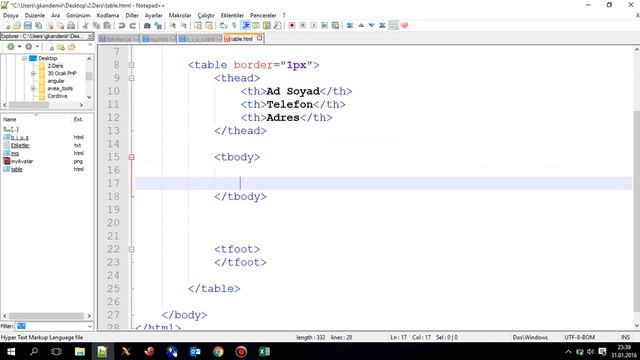 HTML Eğitim Part 5 table etiketi смотреть онлайн
