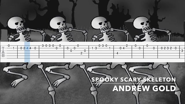 Andrew Gold - SPOOKY SCARY SKELETONS II Guitar TAB/Tutorial смотреть онлайн