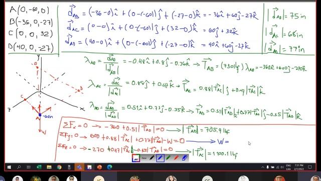 Clase 6 - Curso De Física Estructural: Equilibrio De Partículas En El Espacio (tercera Parte)