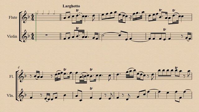 1. Larghetto - Trio Sonata in F Major Op.2 No 4, HWV 389 - G. F. Handel - Demo & Backing Track. смотреть онлайн