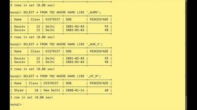 SQL TUTORIALS LIKE, FOR, AND, OR, NOT, IN, BETWEEN BY GAURAV PANDEY смотреть онлайн