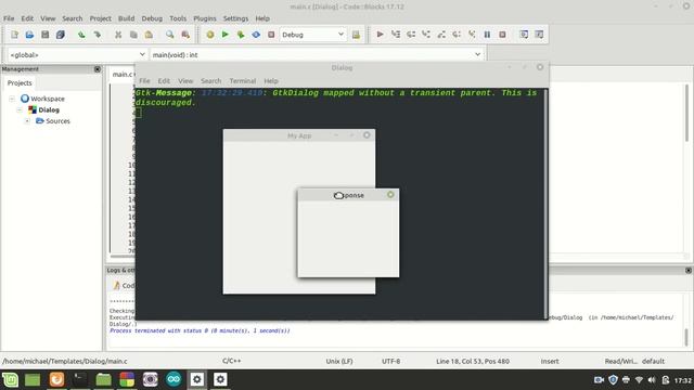 GTK - GtkDialog Part-01 смотреть онлайн