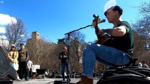 STEEL DRUMMER joins in for a jam in New York