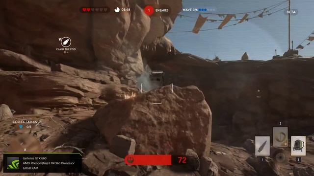 Star Wars: Battlefront на GTX 660 + Phenom 965 смотреть онлайн