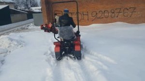 Возможности полного привода МТЗ 132Н по снегу!!!