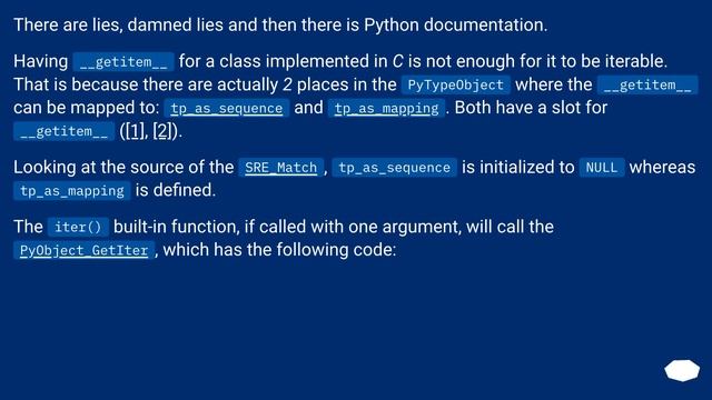 How come regex match objects aren't iterable even though they implement __getitem__? смотреть онлайн