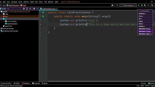 Printing some String in Java using System.out.println #javaprogramming смотреть онлайн