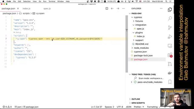 Passing the environment variables to Cypress смотреть онлайн